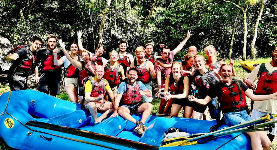 Groepsfoto raften Colombia Groepsfoto raften Colombia